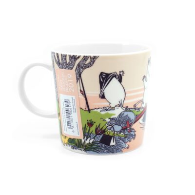 Moomin mug Evening Swim label