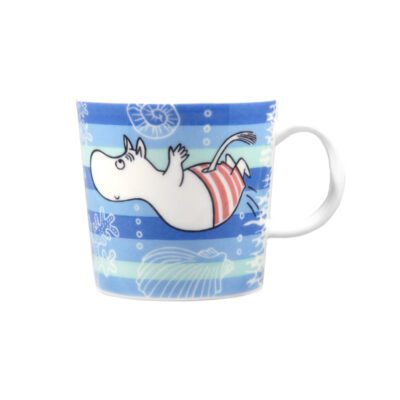 Arabia Moomin Mug Dive with Seashells front
