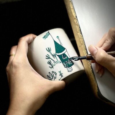 Hand-painted Moomin mug